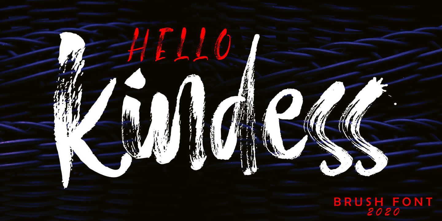 Пример шрифта Hello Kindess Brush Italic